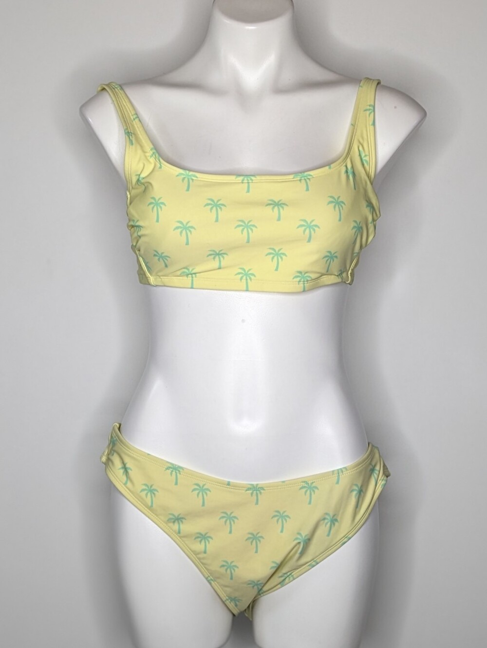Stoney Clover X Target Yellow Blue Tropical Palm Tree Bikini XL D/DD